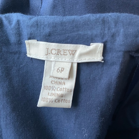 Size 6p J Crew navy sleeveless dress with pockets - Picture 5 of 6